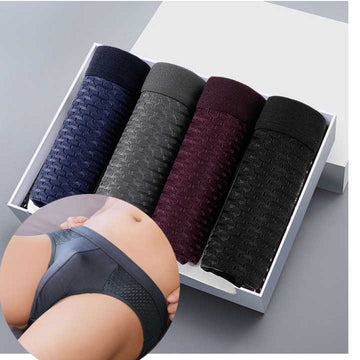 2025 Men's Cooling Underwear Ice Silk Mesh Boxer Briefs Multi-Colored Stretch