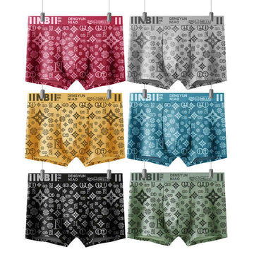 Factory Price Men's Male Boxers Set 4 Pieces One Box Cotton Breathable Underwear Boxer for Men