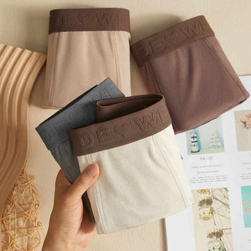 Men's Cotton Knitted Underwear Breathable Antibacterial Boxer Briefs